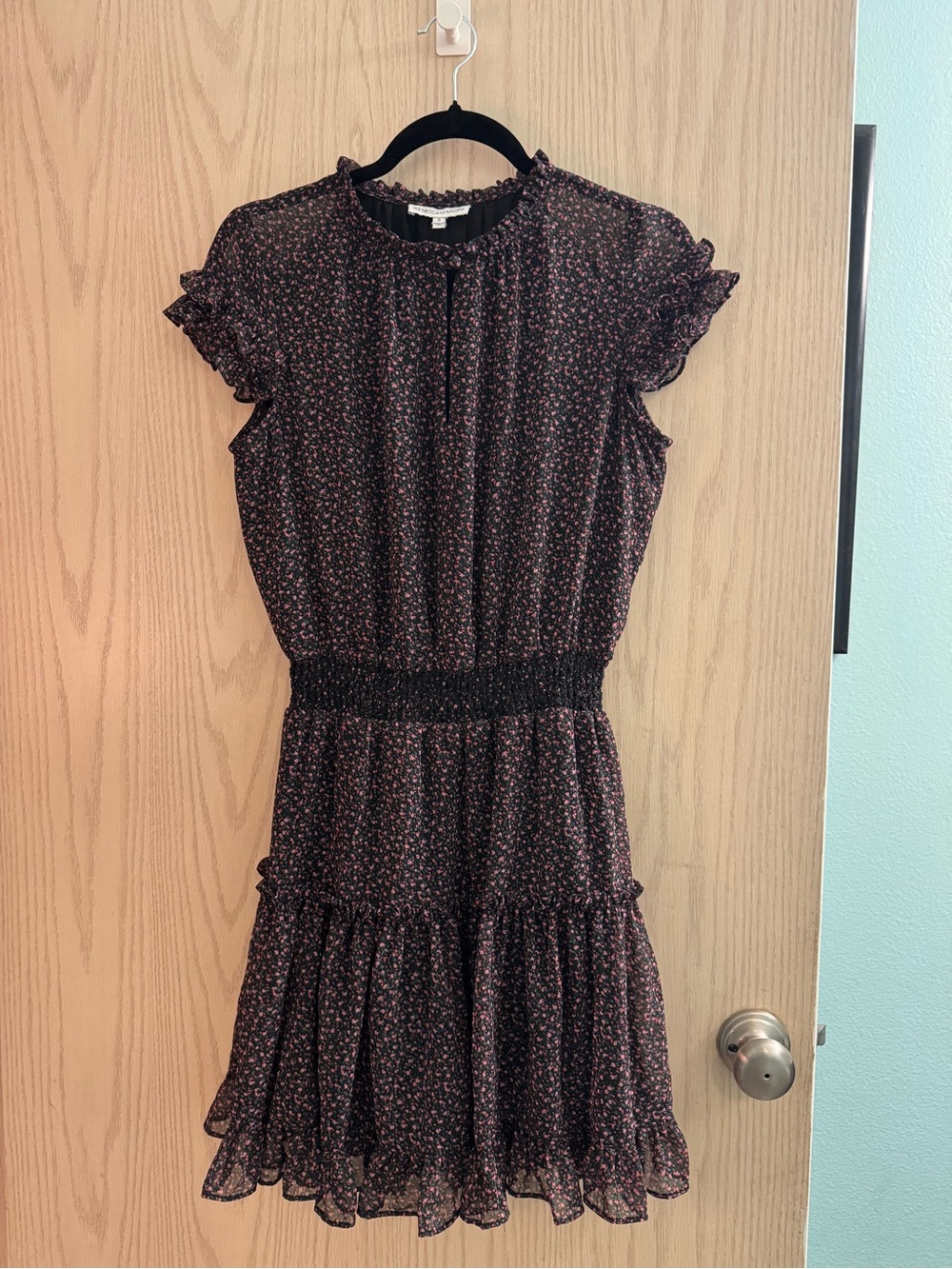 Rebecca Minkoff Black Floral Mini Dress